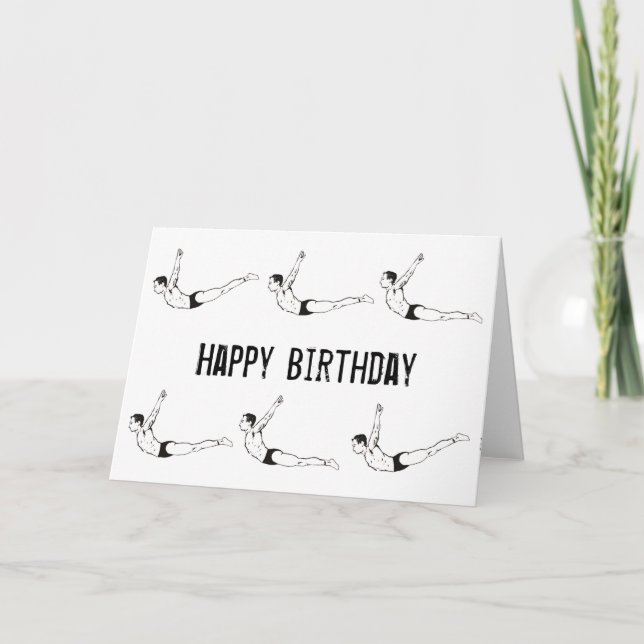 Tarjeta de cumpleaños feliz de Pilates (Anverso)