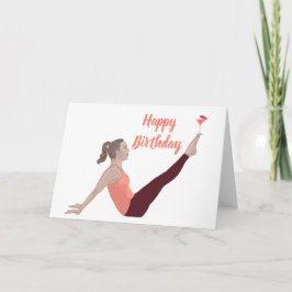 Tarjeta de cumpleaños feliz de Pilates
