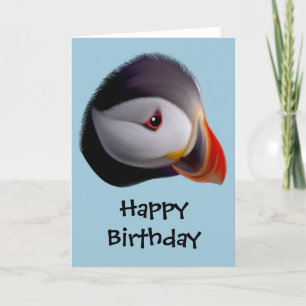 Tarjeta de cumpleaños feliz de Puffin