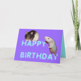 tarjeta de cumpleaños feliz de ratas