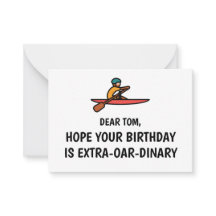 Tarjeta de cumpleaños feliz de Rowing Funny Rowing