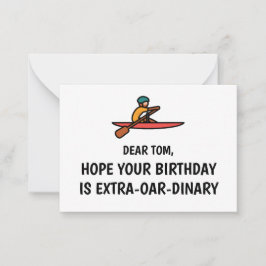 Tarjeta de cumpleaños feliz de Rowing Funny Rowing
