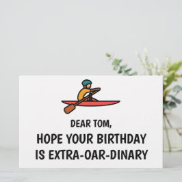 Tarjeta de cumpleaños feliz de Rowing Funny Rowing