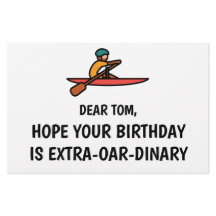 Tarjeta de cumpleaños feliz de Rowing Funny Rowing