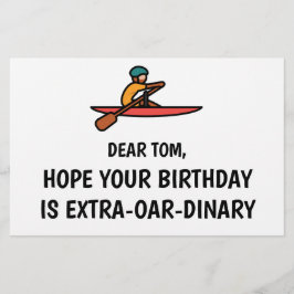 Tarjeta de cumpleaños feliz de Rowing Funny Rowing