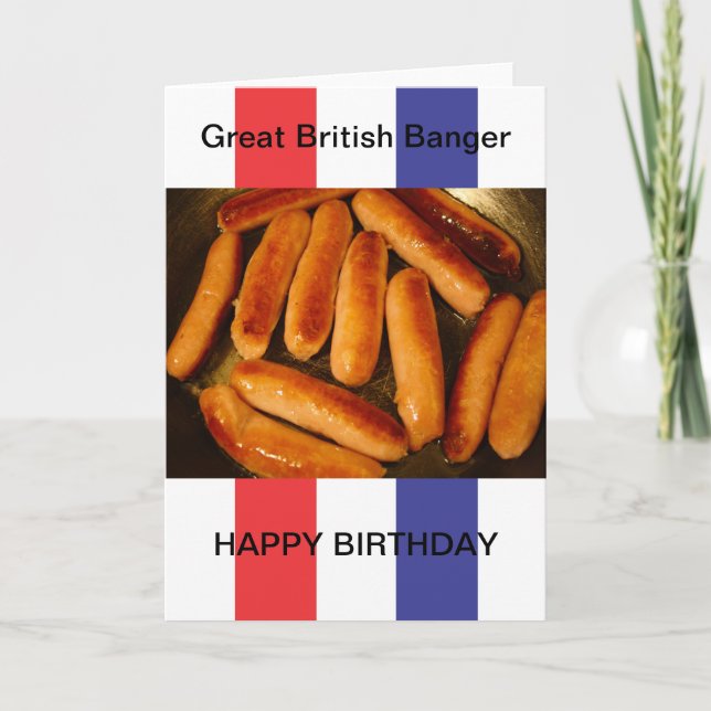 Tarjeta de cumpleaños feliz de salchichas (Anverso)