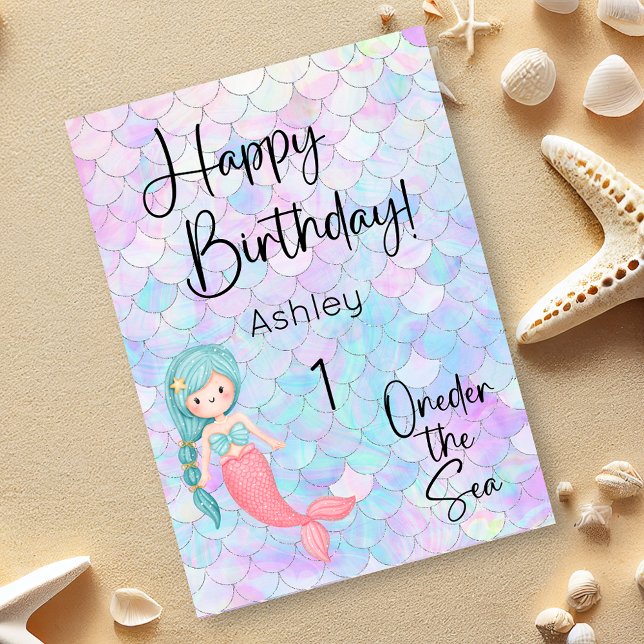 Tarjeta de cumpleaños feliz de Sirena (Subido por el creador)