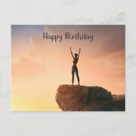Tarjeta de cumpleaños feliz de yoga
