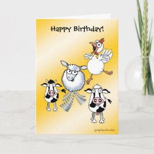 Tarjeta de cumpleaños feliz del grupo