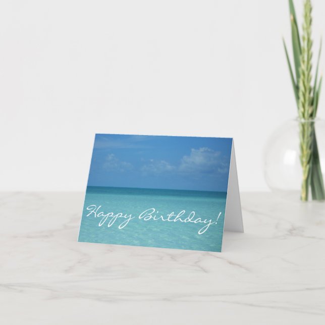 Tarjeta de cumpleaños feliz del Horizonte Caribeño (Anverso)