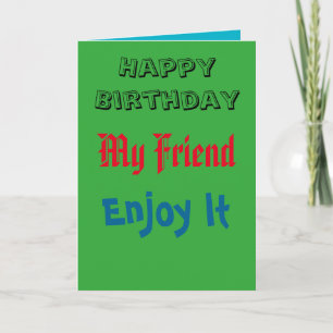 Tarjeta de cumpleaños feliz del mejor amigo