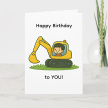 Tarjeta de cumpleaños feliz del niño con diseño de
