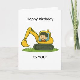 Tarjeta de cumpleaños feliz del niño con diseño de