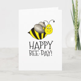 Tarjeta de cumpleaños Feliz Día de la Abeja Bumble