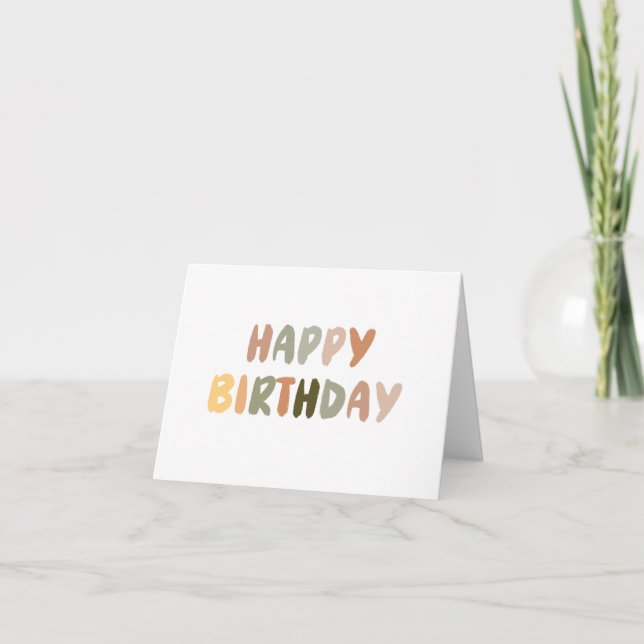 Tarjeta de cumpleaños feliz escrita a mano por el  (Anverso)