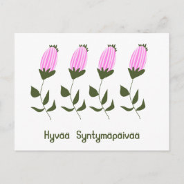 Tarjeta de cumpleaños feliz finlandesa