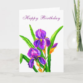 Tarjeta de cumpleaños feliz flor irlandesa hermosa