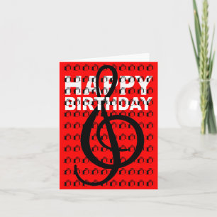 Tarjeta de cumpleaños feliz G Clef Gift Box
