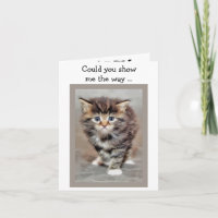 Tarjeta de cumpleaños feliz: Gatito perdido