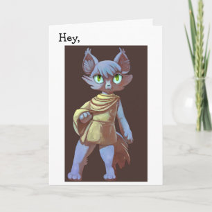 Tarjeta de cumpleaños feliz: Gato animado