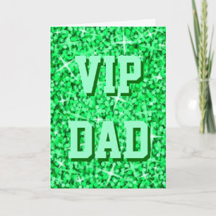 Tarjeta de "cumpleaños feliz" Glitz Green 'VIP DAD