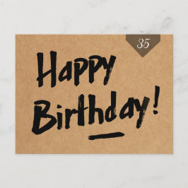 Tarjeta de cumpleaños feliz - Hombres - papel kraf