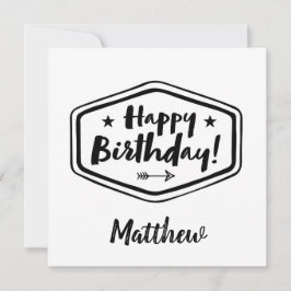 Tarjeta de cumpleaños feliz - Hombres - Simple Mod