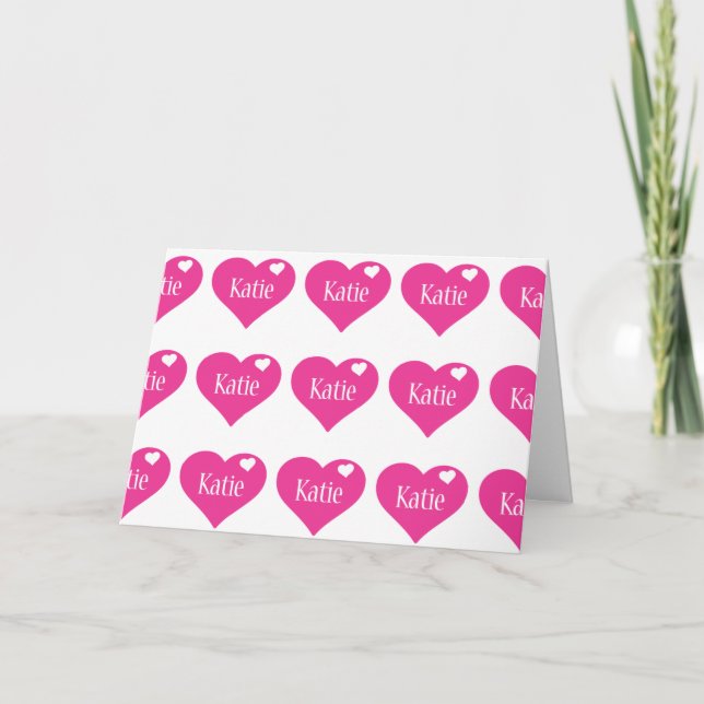 TARJETA DE CUMPLEAÑOS FELIZ "KATIE" PERSONALIZADA (Anverso)