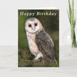 Tarjeta de cumpleaños feliz Lechuza Oeste