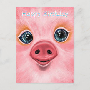 Tarjeta de cumpleaños feliz - Little Baby Piglet