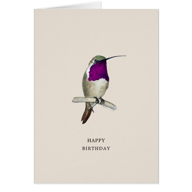 Tarjeta de cumpleaños feliz Lucifer Hummingbird (Frente)