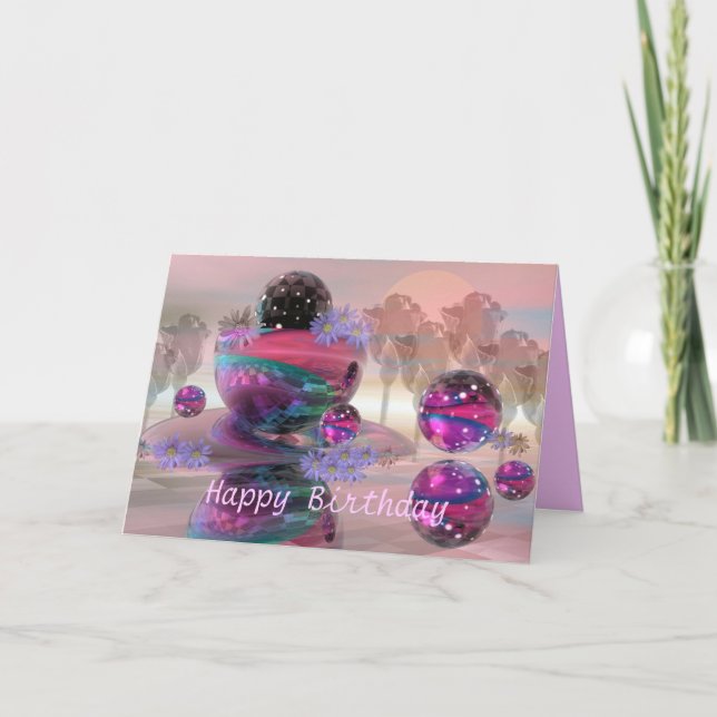 Tarjeta de cumpleaños feliz mágico (Anverso)