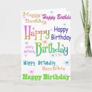 Tarjeta de cumpleaños feliz múltiple