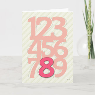 Tarjeta de cumpleaños feliz, ocho años