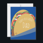 Tarjeta de cumpleaños feliz papá padre abuelo con<br><div class="desc">Tarjeta de cumpleaños con taco Feliz cumpleaños</div>