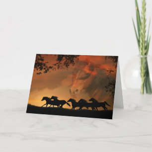 Tarjeta de cumpleaños feliz para caballos Lover