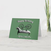 Tarjeta de cumpleaños feliz para ciclistas