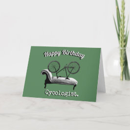 Tarjeta de cumpleaños feliz para ciclistas