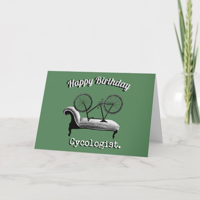 Tarjeta de cumpleaños feliz para ciclistas (Anverso)
