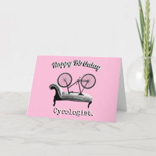 Tarjeta de cumpleaños feliz para ciclistas