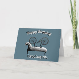 Tarjeta de cumpleaños feliz para ciclistas