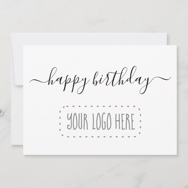 Tarjeta de cumpleaños feliz para clientes de negoc (Anverso)