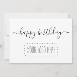 Tarjeta de cumpleaños feliz para clientes de negoc