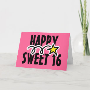 Tarjeta De Cumpleaños Feliz Para Dieciséis Dulces