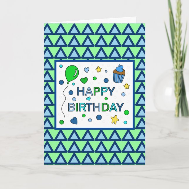 Tarjeta de cumpleaños feliz para él (Anverso)