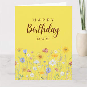 Tarjeta de cumpleaños feliz para el día de la mamá