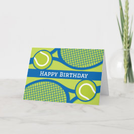 Tarjeta de cumpleaños feliz para el jugador de ten