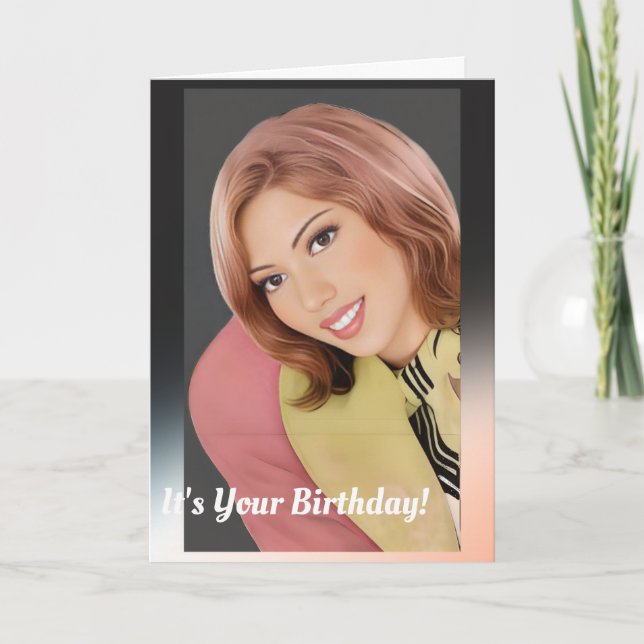 Tarjeta de cumpleaños feliz para ella (Anverso)