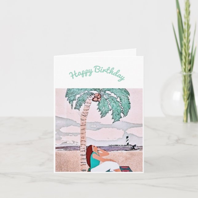 Tarjeta de cumpleaños feliz para ella (Anverso)