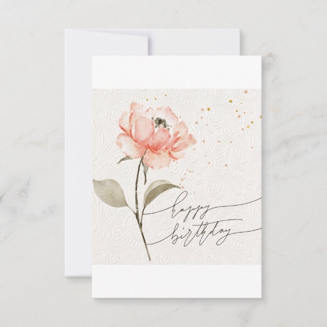 Tarjeta de cumpleaños feliz para ella (Anverso)